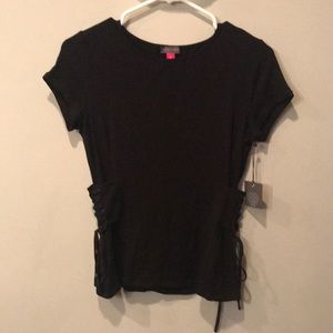 Vince Camuto tee NWT with corset detail